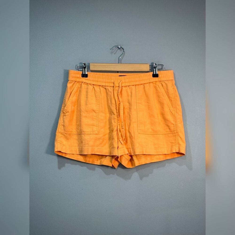 Orange J. Crew Factory Linen Blend Shorts Size S EUC